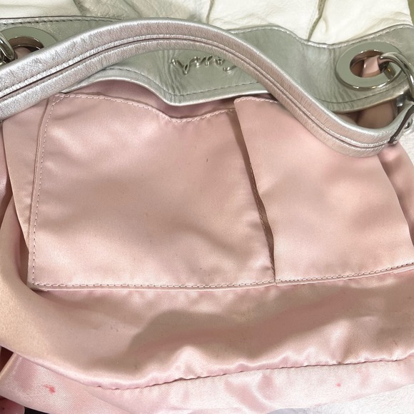 Vintage Coach Ashley White Silver Leather Convertible Crossbody Shoulder Handbag - Picture 15 of 15